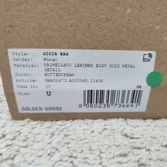 Golden Goose Gioia Bag in butter-colored boarded leather with gold details - Picture 11 of 11